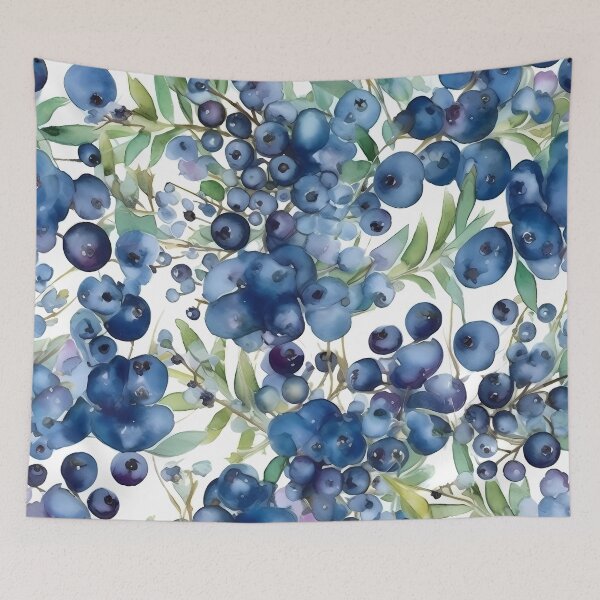 Item preview, Vibrant Watercolor Blueberry Design Blueberry Inspired Graphic Design Blueberry Theme for Products  designed and sold by KT1981.