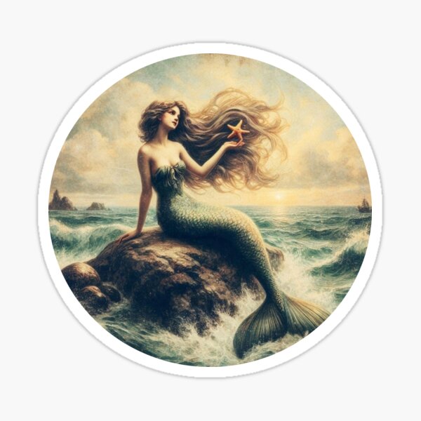 Item preview, Old World Mermaid Art designed and sold by SeaStarAlex.