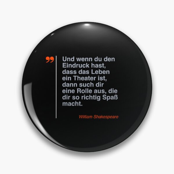 Item preview, William Shakespeare Zitat über das Leben auf deutsch designed and sold by CMYKStudio.