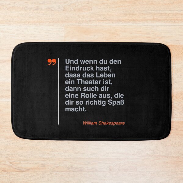 Item preview, William Shakespeare Zitat über das Leben auf deutsch designed and sold by CMYKStudio.
