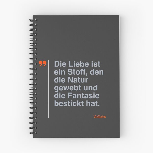 Item preview, Voltaire  Zitat über das Leben auf deutsch designed and sold by CMYKStudio.