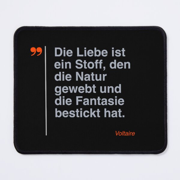Item preview, Voltaire  Zitat über das Leben auf deutsch designed and sold by CMYKStudio.