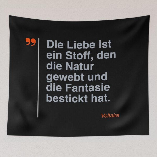Item preview, Voltaire  Zitat über das Leben auf deutsch designed and sold by CMYKStudio.