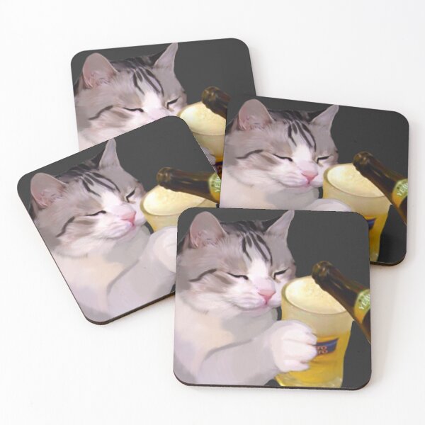 Item preview, Funny cat drinking designed and sold by Creampeachy.