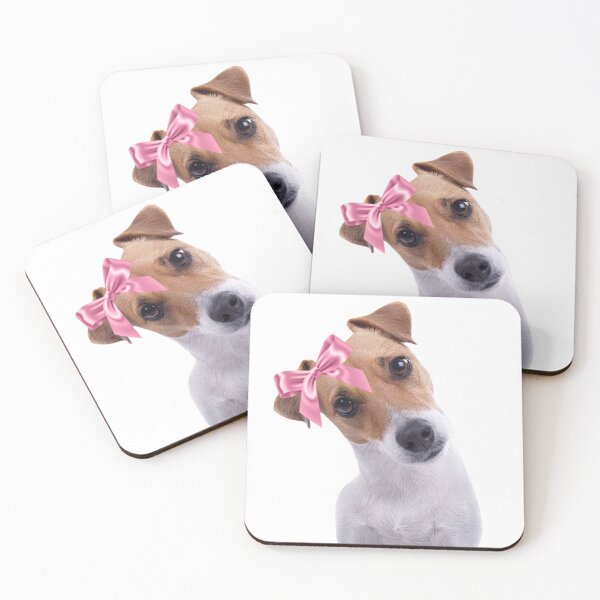 Item preview, Jack russel wearing pink bow  designed and sold by SillyLittleSnek.