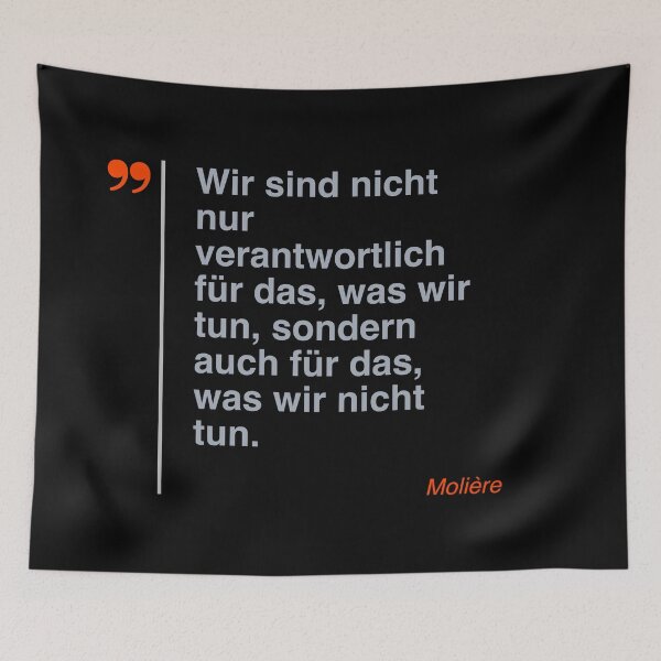 Item preview, Molière  Zitat über das Leben auf deutsch designed and sold by CMYKStudio.