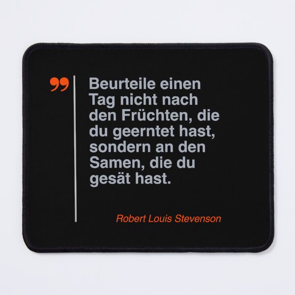 Item preview, Robert Louis Stevenson Zitat über das Leben auf deutsch designed and sold by CMYKStudio.