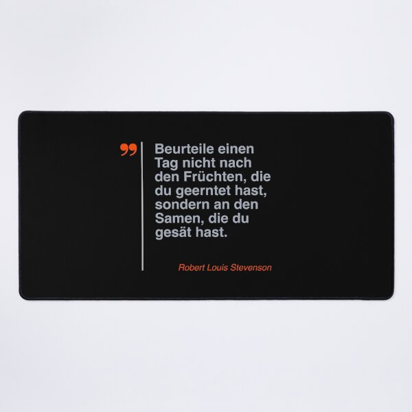 Item preview, Robert Louis Stevenson Zitat über das Leben auf deutsch designed and sold by CMYKStudio.