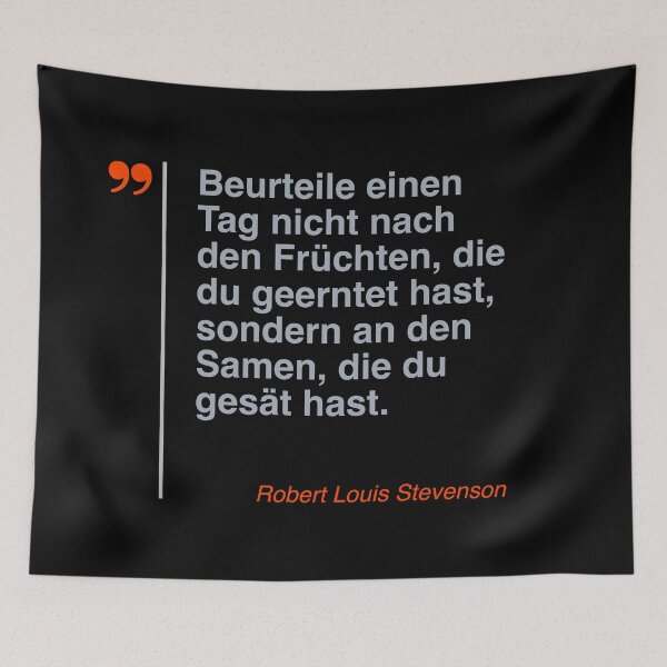 Item preview, Robert Louis Stevenson Zitat über das Leben auf deutsch designed and sold by CMYKStudio.