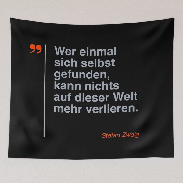 Item preview, Stefan Zweig Zitat über das Leben auf deutsch designed and sold by CMYKStudio.