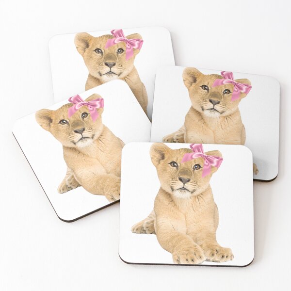 Item preview, Lion wearing pink bow  designed and sold by SillyLittleSnek.