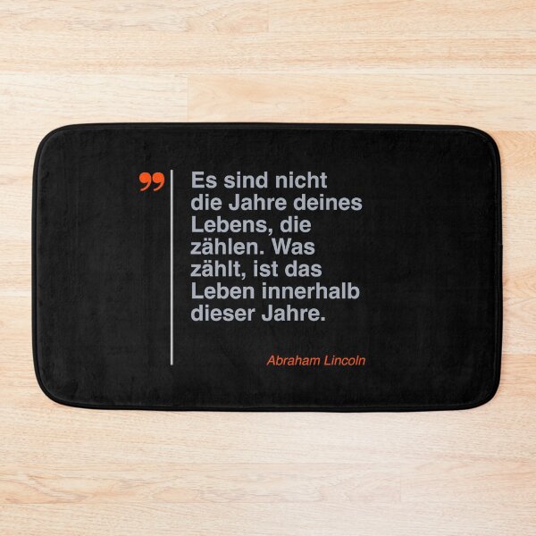 Item preview, Abraham Lincoln Zitat über das Leben auf deutsch designed and sold by CMYKStudio.