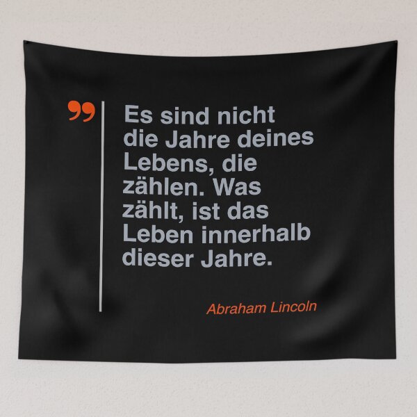 Item preview, Abraham Lincoln Zitat über das Leben auf deutsch designed and sold by CMYKStudio.