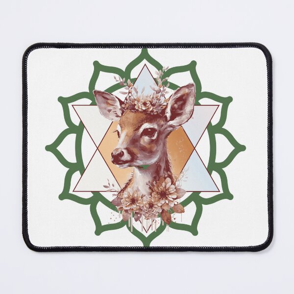 Item preview, Heart Chakra Deer Charm designed and sold by MoodyMuseArt.