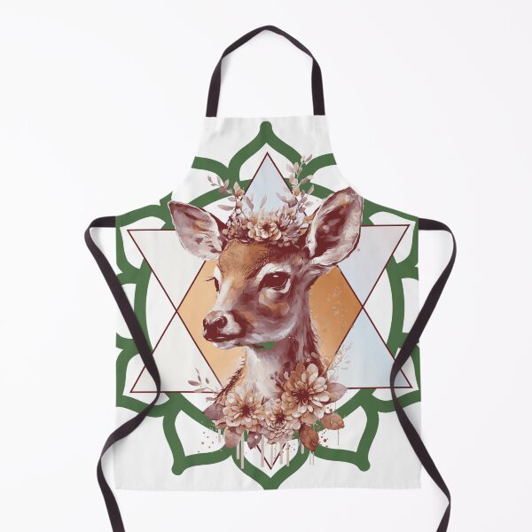 Item preview, Heart Chakra Deer Charm designed and sold by MoodyMuseArt.