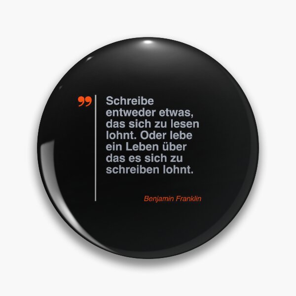 Item preview, Benjamin Franklin Zitat über das Leben auf deutsch designed and sold by CMYKStudio.