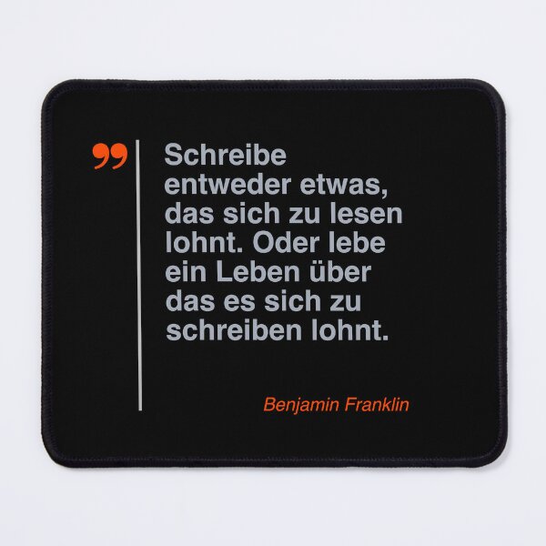 Item preview, Benjamin Franklin Zitat über das Leben auf deutsch designed and sold by CMYKStudio.