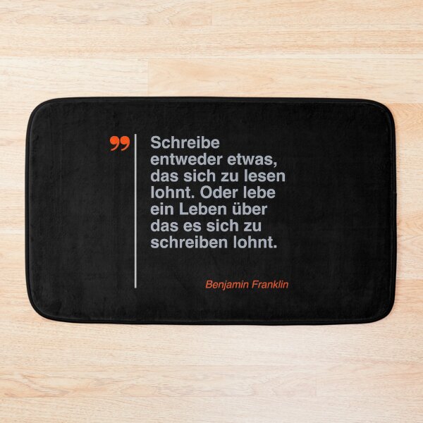 Item preview, Benjamin Franklin Zitat über das Leben auf deutsch designed and sold by CMYKStudio.