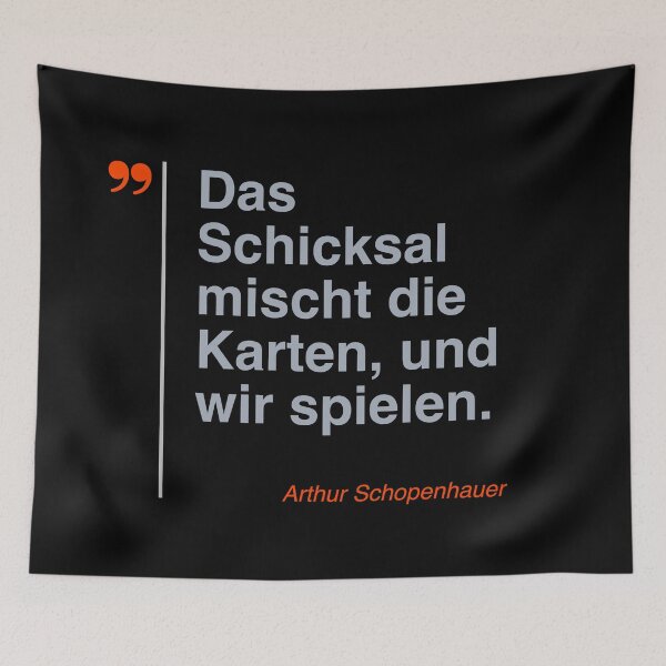 Item preview, Arthur Schopenhauer Zitat über das Leben auf deutsch designed and sold by CMYKStudio.
