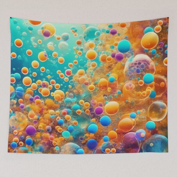 Item preview, Vibrant Ocean Bubbles designed and sold by Health And Fitness Posts e-Store.