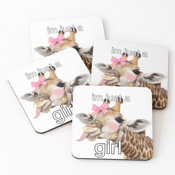 Item preview, im just a girl giraffe meme designed and sold by SillyLittleSnek.