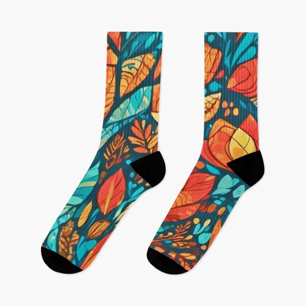 Item preview, Orange Blue Floral Fantasy designed and sold by Health And Fitness Posts e-Store.