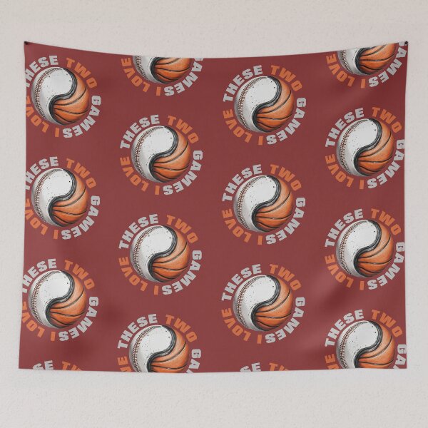 Item preview, Yin Yang Harmony: Basketball and Baseball Fusion Art designed and sold by ironpalette.