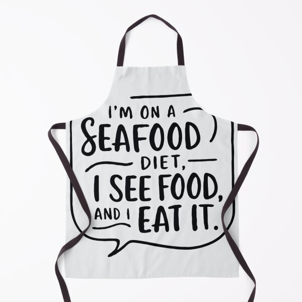 Item preview, I'm on a Seafood Diet, I see Food and I Eat it- Dad Joke T-shirt Design designed and sold by Collision19.