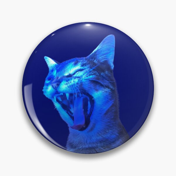 Item preview, Cat Scream in Blue designed and sold by ashleygilland.