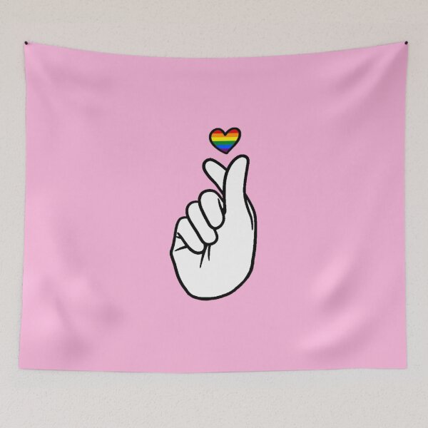 Item preview, Rainbow Pride Finger Heart designed and sold by everything4eva.