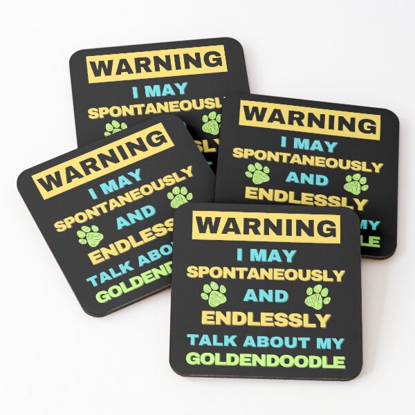 Item preview, Warning: May Spontaneously Start Talking About my Goldendoodle designed and sold by Fredster1966.