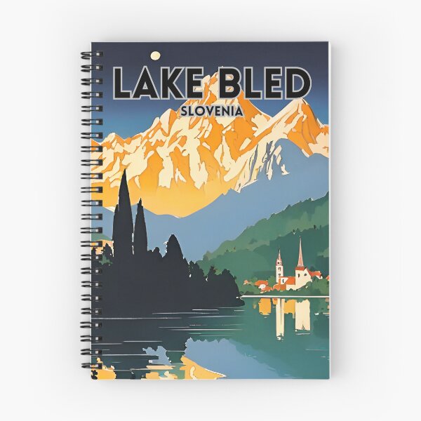 Item preview, Lake Bled Slovenia Vintage Travel Art designed and sold by ZionPosteria.