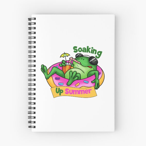 Item preview, Soaking Up Summer Frog Sticker designed and sold by Lori Winslow Designs.