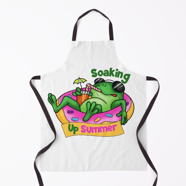 Item preview, Soaking Up Summer Frog Sticker designed and sold by Lori Winslow Designs.