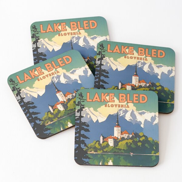 Item preview, Lake Bled Slovenia Vintage Travel designed and sold by ZionPosteria.