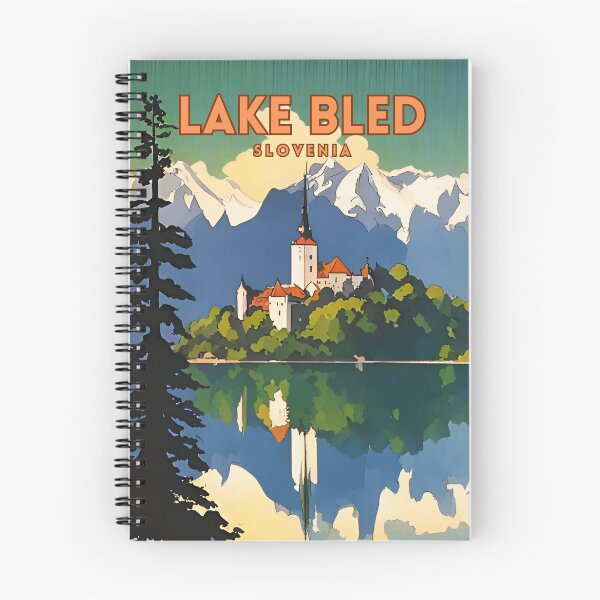 Artikelvorschau, Bleder See Slowenien Vintage Reise entworfen und verkauft von ZionPosteria.