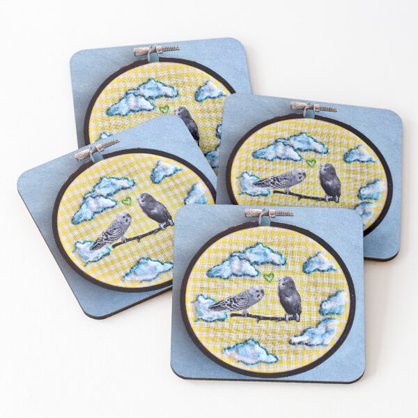 Item preview, Budgies in the Clouds designed and sold by ashleygilland.