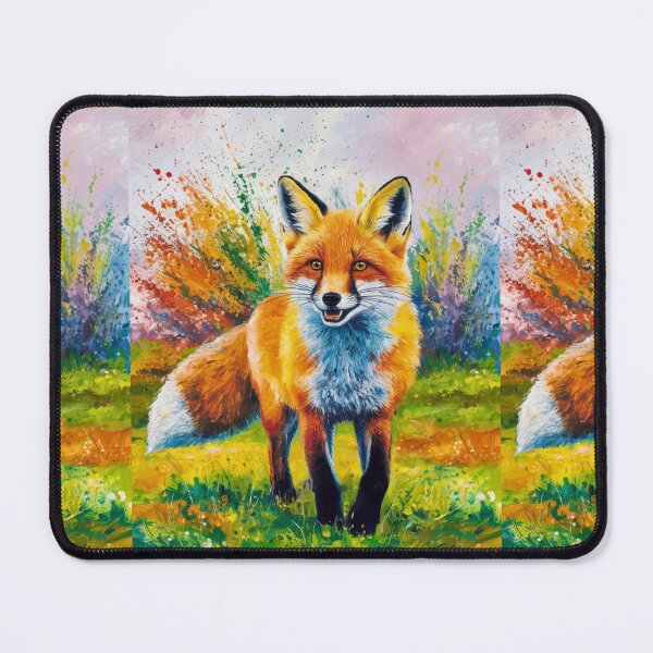 Item preview, Fox Portrait. Spring season, floral fox, vintage fox, fox painting, Paul Cezanne style designed and sold by FoxVibes.
