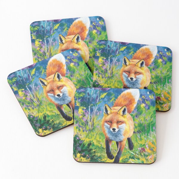 Artikelvorschau, Fuchs-Porträt. Frühlingszeit, Blumenfuchs, Vintage-Fuchs, Fuchs-Malerei, Paul Cezanne-Stil entworfen und verkauft von FoxVibes.