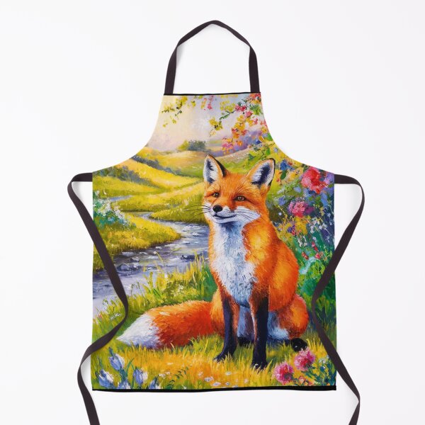 Artikelvorschau, Fuchs-Porträt. Frühlingszeit, Blumenfuchs, Vintage-Fuchs, Fuchs-Malerei, Paul Cezanne-Stil entworfen und verkauft von FoxVibes.