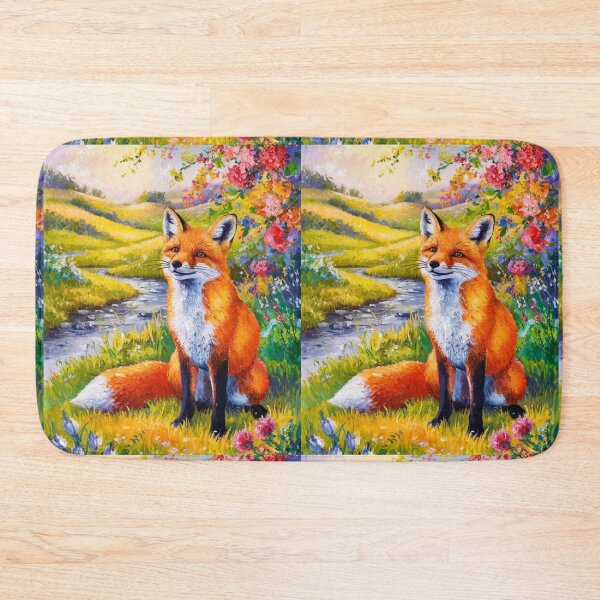 Artikelvorschau, Fuchs-Porträt. Frühlingszeit, Blumenfuchs, Vintage-Fuchs, Fuchs-Malerei, Paul Cezanne-Stil entworfen und verkauft von FoxVibes.