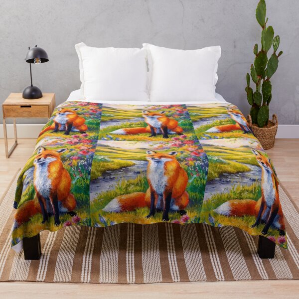 Artikelvorschau, Fuchs-Porträt. Frühlingszeit, Blumenfuchs, Vintage-Fuchs, Fuchs-Malerei, Paul Cezanne-Stil entworfen und verkauft von FoxVibes.