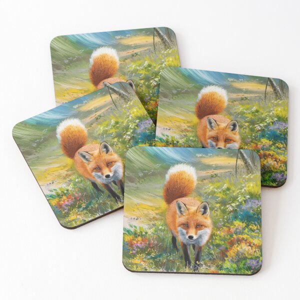 Artikelvorschau, Fuchs-Porträt. Frühlingszeit, Blumenfuchs, Vintage-Fuchs, Fuchs-Malerei, Paul Cezanne-Stil entworfen und verkauft von FoxVibes.