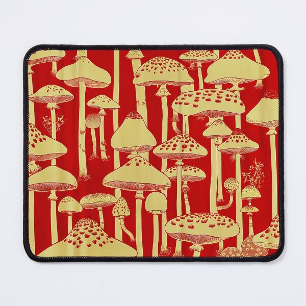 Item preview, Vintage Ivory Mushrooms on Red  designed and sold by Artlizzard.