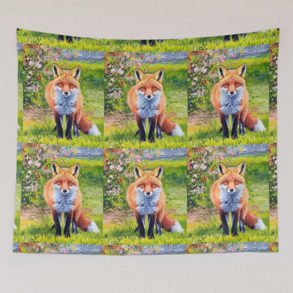 Artikelvorschau, Fuchs-Porträt. Frühlingszeit, Blumenfuchs, Vintage-Fuchs, Fuchs-Malerei, Paul Cezanne-Stil entworfen und verkauft von FoxVibes.
