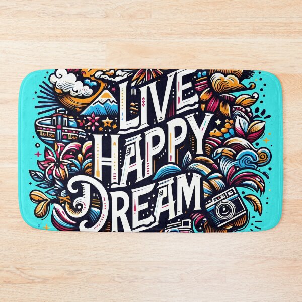 Item preview, Live happy dream, typography designed and sold by maxmaj.