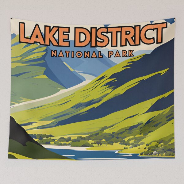 Item preview, Lake District National Park Vintage Travel designed and sold by ZionPosteria.