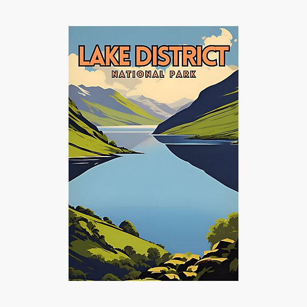 Item preview, Lake District National Park Vintage designed and sold by ZionPosteria.