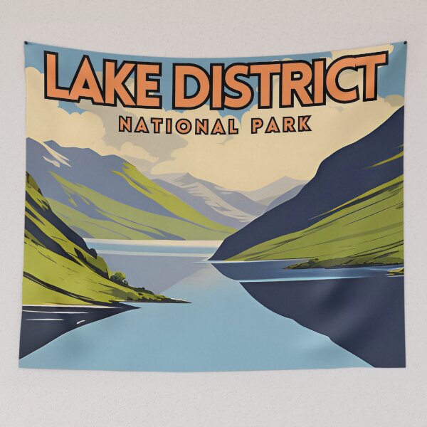 Item preview, Lake District National Park Vintage designed and sold by ZionPosteria.