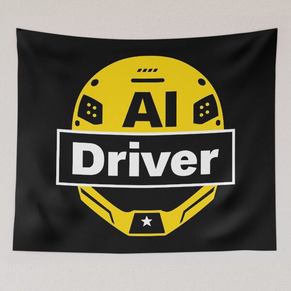 Item preview, Yellow AI Driver Helmet designed and sold by SweetClicks123.